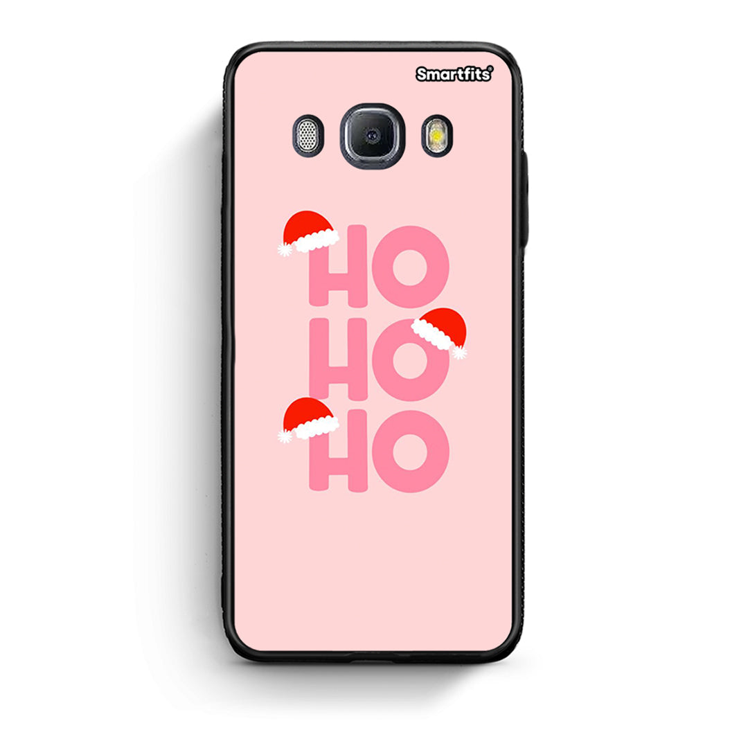 Samsung J7 2016 Xmas Ho Ho Ho θήκη από τη Smartfits με σχέδιο στο πίσω μέρος και μαύρο περίβλημα | Smartphone case with colorful back and black bezels by Smartfits