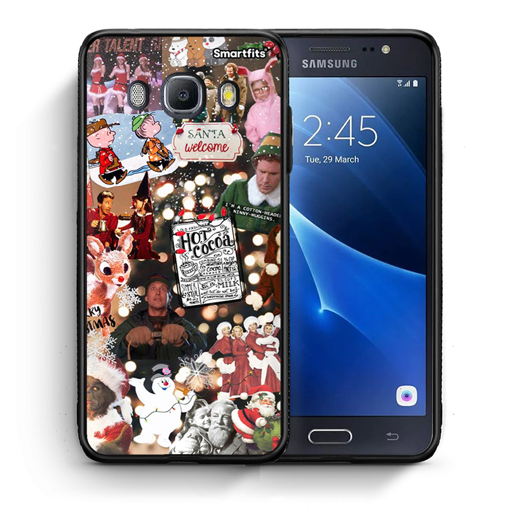 Θήκη Samsung J7 2016 Xmas Movies από τη Smartfits με σχέδιο στο πίσω μέρος και μαύρο περίβλημα | Samsung J7 2016 Xmas Movies case with colorful back and black bezels