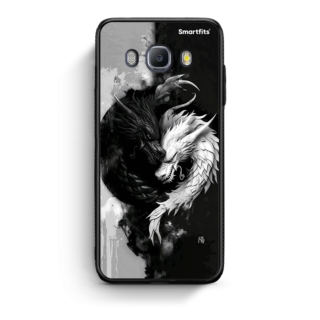 Samsung J7 2016 Yin Yang θήκη από τη Smartfits με σχέδιο στο πίσω μέρος και μαύρο περίβλημα | Smartphone case with colorful back and black bezels by Smartfits