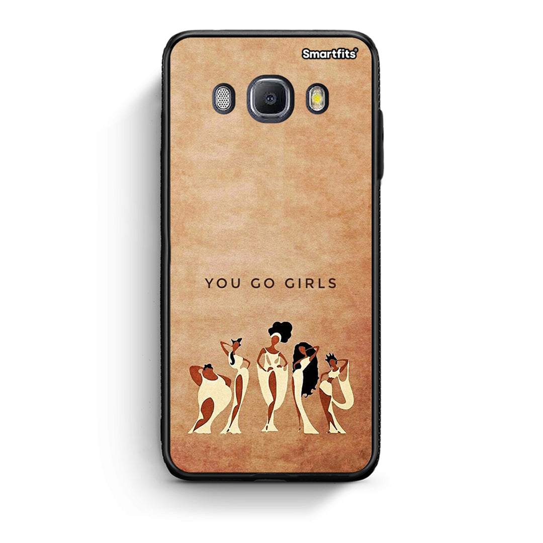 Samsung J7 2016 You Go Girl θήκη από τη Smartfits με σχέδιο στο πίσω μέρος και μαύρο περίβλημα | Smartphone case with colorful back and black bezels by Smartfits