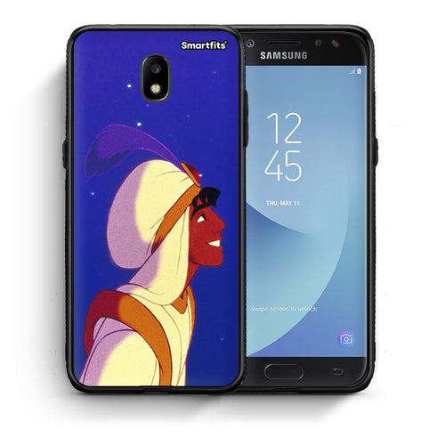 Θήκη Samsung J7 2017 Alladin And Jasmine Love 1 από τη Smartfits με σχέδιο στο πίσω μέρος και μαύρο περίβλημα | Samsung J7 2017 Alladin And Jasmine Love 1 case with colorful back and black bezels