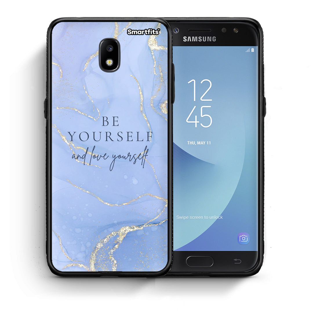 Θήκη Samsung J7 2017 Be Yourself από τη Smartfits με σχέδιο στο πίσω μέρος και μαύρο περίβλημα | Samsung J7 2017 Be Yourself case with colorful back and black bezels