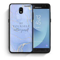 Thumbnail for Θήκη Samsung J7 2017 Be Yourself από τη Smartfits με σχέδιο στο πίσω μέρος και μαύρο περίβλημα | Samsung J7 2017 Be Yourself case with colorful back and black bezels
