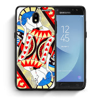 Thumbnail for Θήκη Samsung J7 2017 Card Love από τη Smartfits με σχέδιο στο πίσω μέρος και μαύρο περίβλημα | Samsung J7 2017 Card Love case with colorful back and black bezels