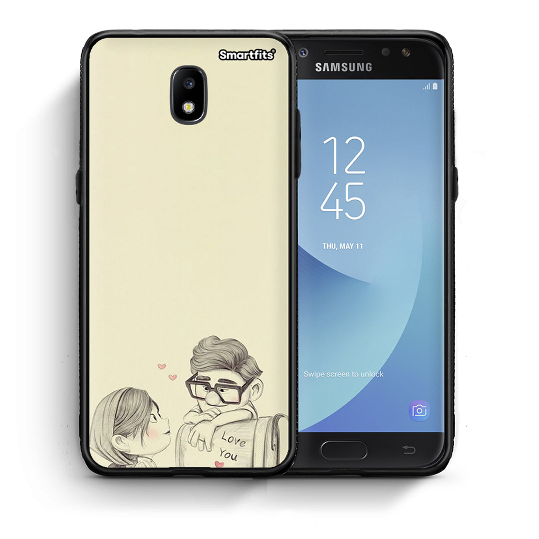 Θήκη Samsung J7 2017 Carl And Ellie από τη Smartfits με σχέδιο στο πίσω μέρος και μαύρο περίβλημα | Samsung J7 2017 Carl And Ellie case with colorful back and black bezels