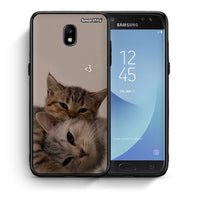 Thumbnail for Θήκη Samsung J7 2017 Cats In Love από τη Smartfits με σχέδιο στο πίσω μέρος και μαύρο περίβλημα | Samsung J7 2017 Cats In Love case with colorful back and black bezels