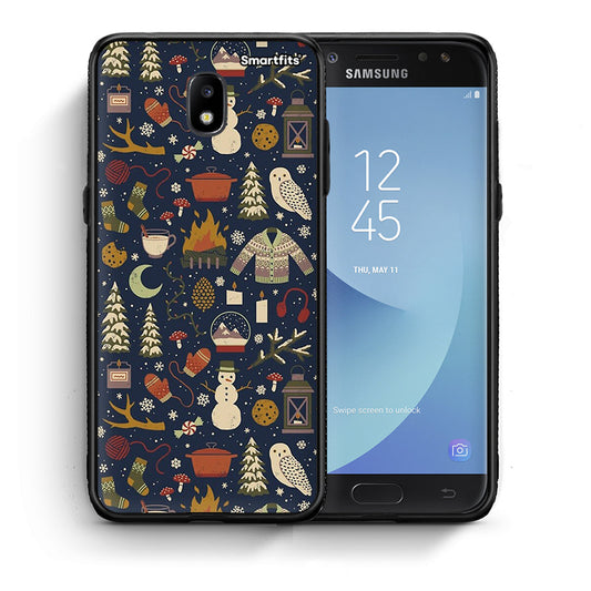 Θήκη Samsung J5 2017 Christmas Elements από τη Smartfits με σχέδιο στο πίσω μέρος και μαύρο περίβλημα | Samsung J5 2017 Christmas Elements case with colorful back and black bezels