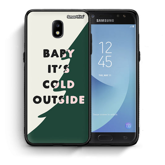 Θήκη Samsung J5 2017 Cold Outside από τη Smartfits με σχέδιο στο πίσω μέρος και μαύρο περίβλημα | Samsung J5 2017 Cold Outside case with colorful back and black bezels