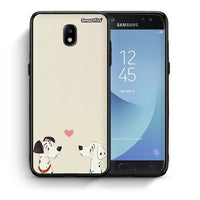 Thumbnail for Θήκη Samsung J7 2017 Dalmatians Love από τη Smartfits με σχέδιο στο πίσω μέρος και μαύρο περίβλημα | Samsung J7 2017 Dalmatians Love case with colorful back and black bezels