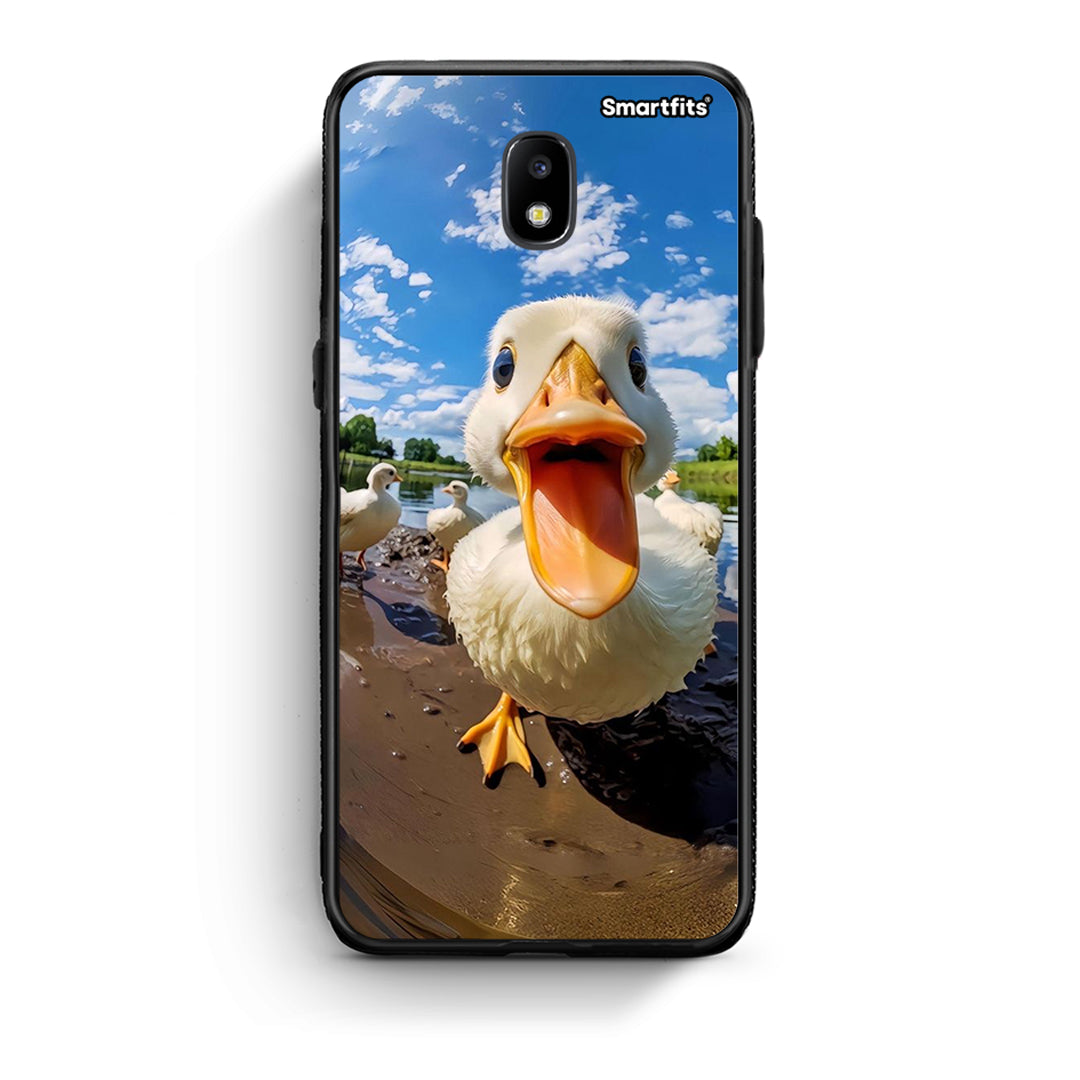 Samsung J7 2017 Duck Face θήκη από τη Smartfits με σχέδιο στο πίσω μέρος και μαύρο περίβλημα | Smartphone case with colorful back and black bezels by Smartfits