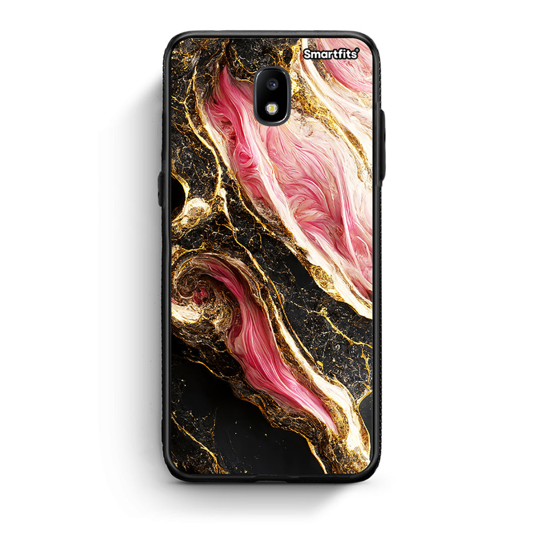 Samsung J5 2017 Glamorous Pink Marble θήκη από τη Smartfits με σχέδιο στο πίσω μέρος και μαύρο περίβλημα | Smartphone case with colorful back and black bezels by Smartfits
