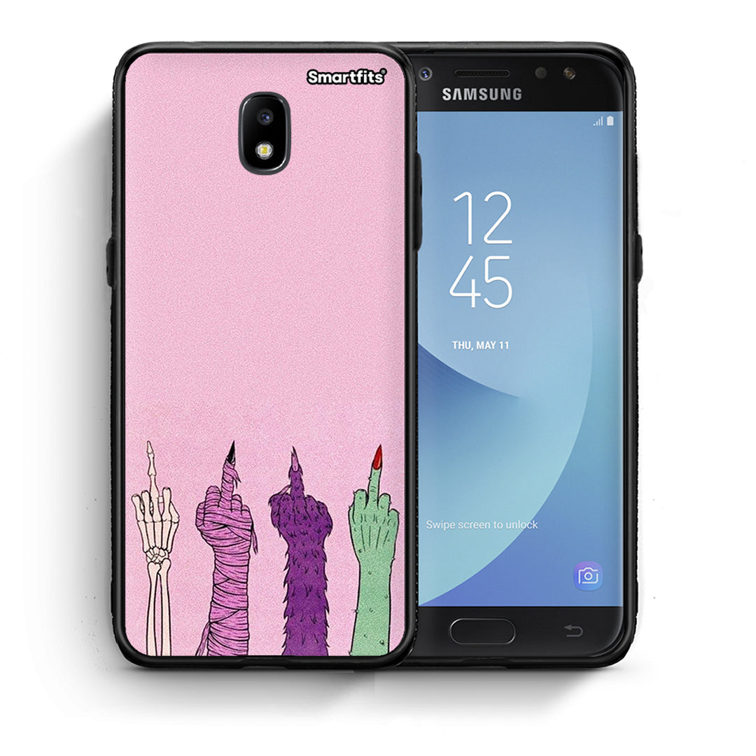 Θήκη Samsung J7 2017 Halloween Be A Lady από τη Smartfits με σχέδιο στο πίσω μέρος και μαύρο περίβλημα | Samsung J7 2017 Halloween Be A Lady case with colorful back and black bezels