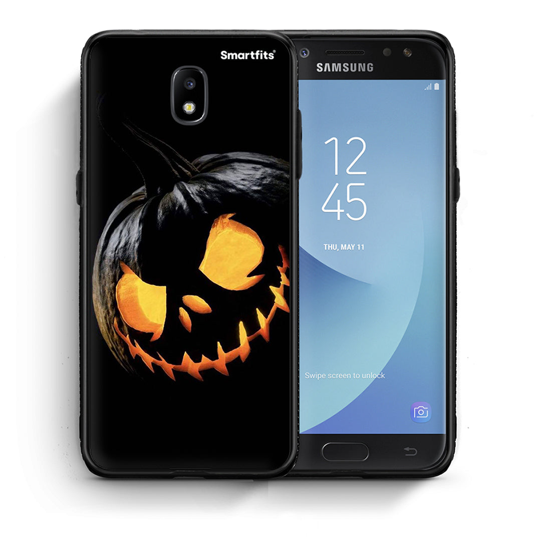 Θήκη Samsung J5 2017 Halloween Scary Pumpkin από τη Smartfits με σχέδιο στο πίσω μέρος και μαύρο περίβλημα | Samsung J5 2017 Halloween Scary Pumpkin case with colorful back and black bezels