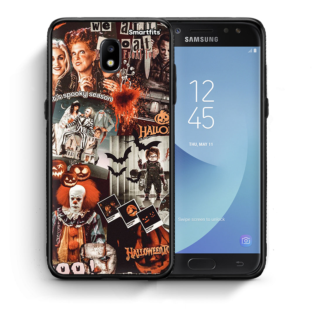 Θήκη Samsung J7 2017 Halloween Spooky Season από τη Smartfits με σχέδιο στο πίσω μέρος και μαύρο περίβλημα | Samsung J7 2017 Halloween Spooky Season case with colorful back and black bezels