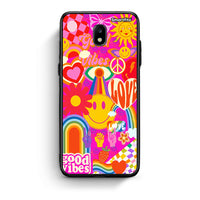 Thumbnail for Samsung J5 2017 Hippie Love θήκη από τη Smartfits με σχέδιο στο πίσω μέρος και μαύρο περίβλημα | Smartphone case with colorful back and black bezels by Smartfits