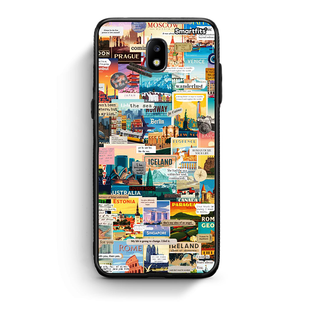Samsung J7 2017 Live To Travel θήκη από τη Smartfits με σχέδιο στο πίσω μέρος και μαύρο περίβλημα | Smartphone case with colorful back and black bezels by Smartfits