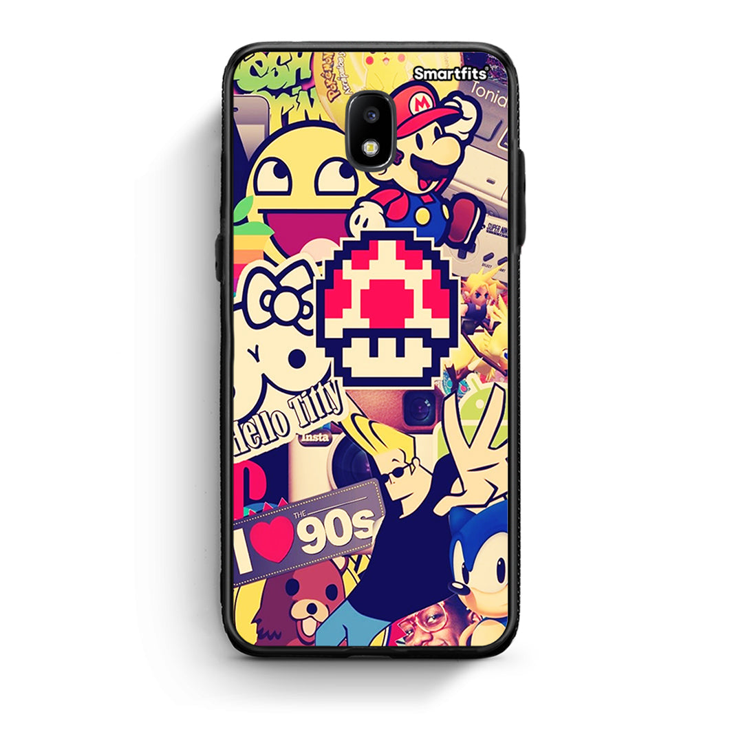 Samsung J5 2017 Love The 90s θήκη από τη Smartfits με σχέδιο στο πίσω μέρος και μαύρο περίβλημα | Smartphone case with colorful back and black bezels by Smartfits