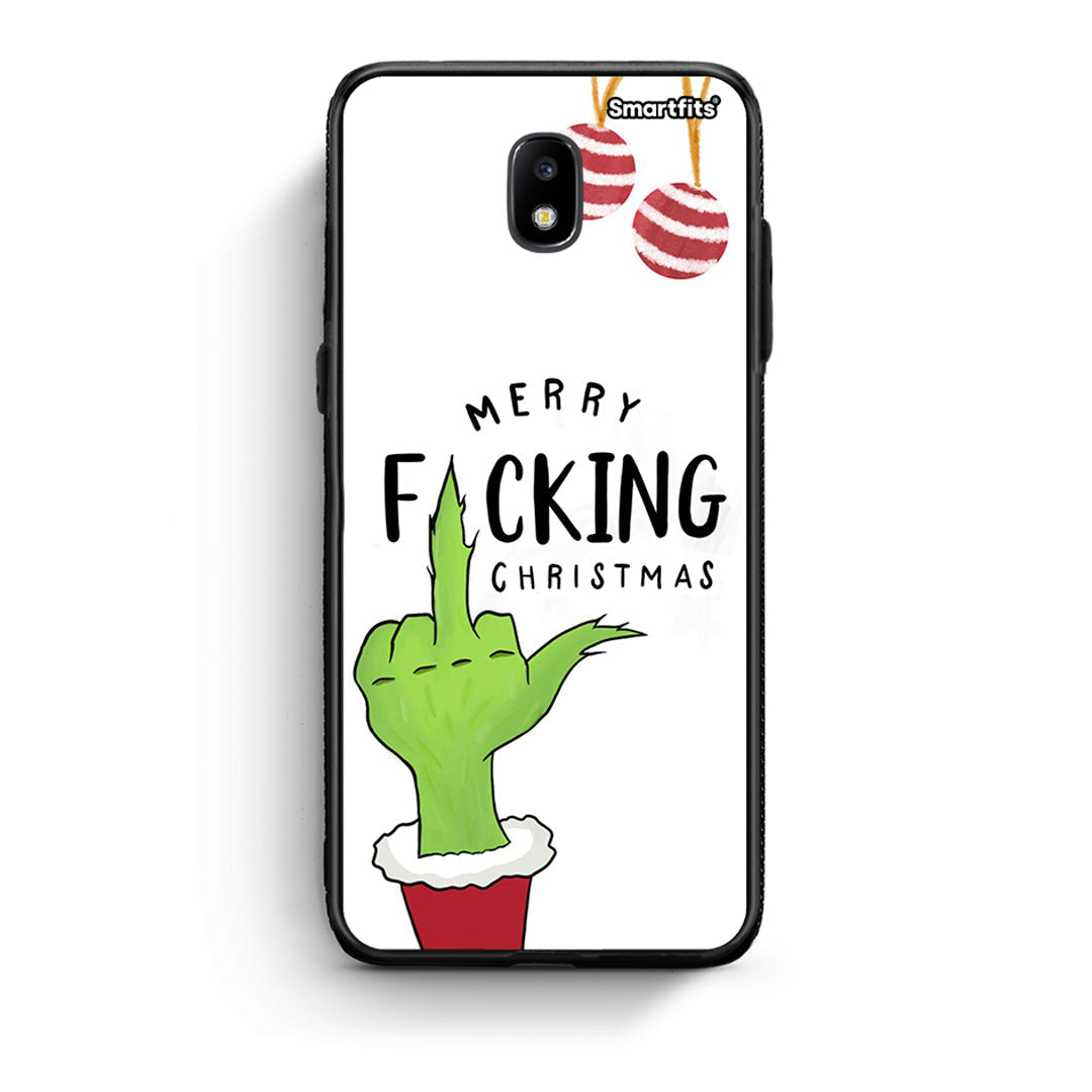 Samsung J5 2017 Merry F Xmas θήκη από τη Smartfits με σχέδιο στο πίσω μέρος και μαύρο περίβλημα | Smartphone case with colorful back and black bezels by Smartfits