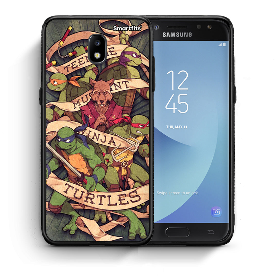 Θήκη Samsung J5 2017 Ninja Turtles από τη Smartfits με σχέδιο στο πίσω μέρος και μαύρο περίβλημα | Samsung J5 2017 Ninja Turtles case with colorful back and black bezels