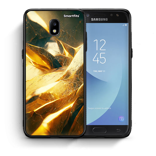 Θήκη Samsung J5 2017 Real Gold από τη Smartfits με σχέδιο στο πίσω μέρος και μαύρο περίβλημα | Samsung J5 2017 Real Gold case with colorful back and black bezels