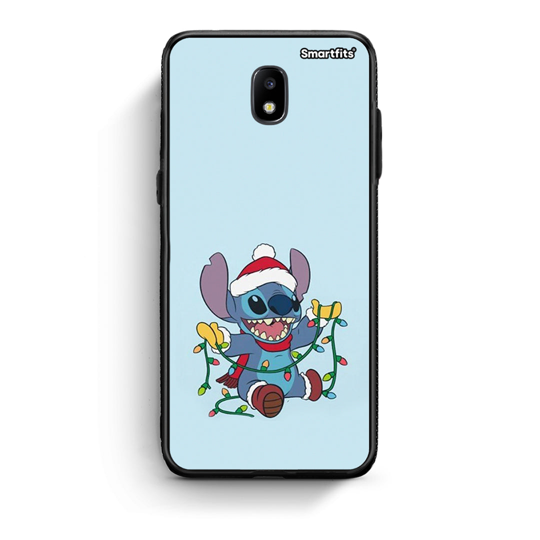 Samsung J5 2017 Santa Stich θήκη από τη Smartfits με σχέδιο στο πίσω μέρος και μαύρο περίβλημα | Smartphone case with colorful back and black bezels by Smartfits