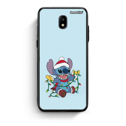 Samsung J5 2017 Santa Stich θήκη από τη Smartfits με σχέδιο στο πίσω μέρος και μαύρο περίβλημα | Smartphone case with colorful back and black bezels by Smartfits