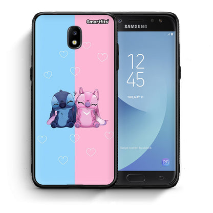 Θήκη Samsung J7 2017 Stitch And Angel από τη Smartfits με σχέδιο στο πίσω μέρος και μαύρο περίβλημα | Samsung J7 2017 Stitch And Angel case with colorful back and black bezels