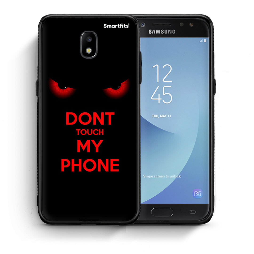 Θήκη Samsung J7 2017 Touch My Phone από τη Smartfits με σχέδιο στο πίσω μέρος και μαύρο περίβλημα | Samsung J7 2017 Touch My Phone case with colorful back and black bezels