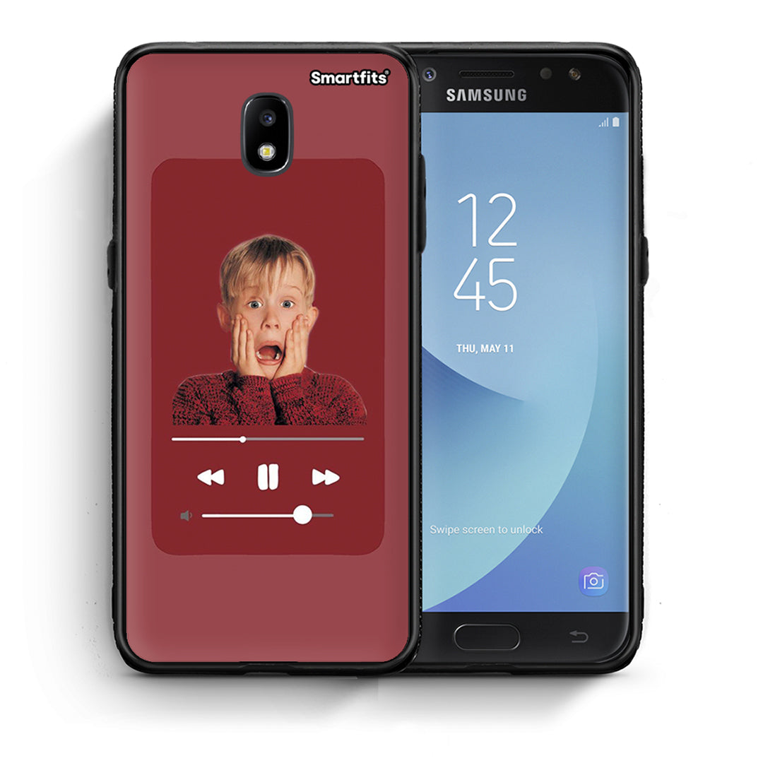 Θήκη Samsung J5 2017 Xmas Alone Music από τη Smartfits με σχέδιο στο πίσω μέρος και μαύρο περίβλημα | Samsung J5 2017 Xmas Alone Music case with colorful back and black bezels