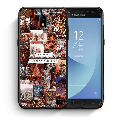 Θήκη Samsung J5 2017 Xmas Collage από τη Smartfits με σχέδιο στο πίσω μέρος και μαύρο περίβλημα | Samsung J5 2017 Xmas Collage case with colorful back and black bezels