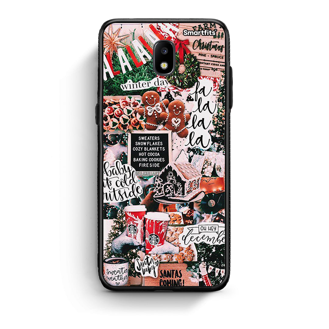 Samsung J5 2017 Xmas Habbits θήκη από τη Smartfits με σχέδιο στο πίσω μέρος και μαύρο περίβλημα | Smartphone case with colorful back and black bezels by Smartfits