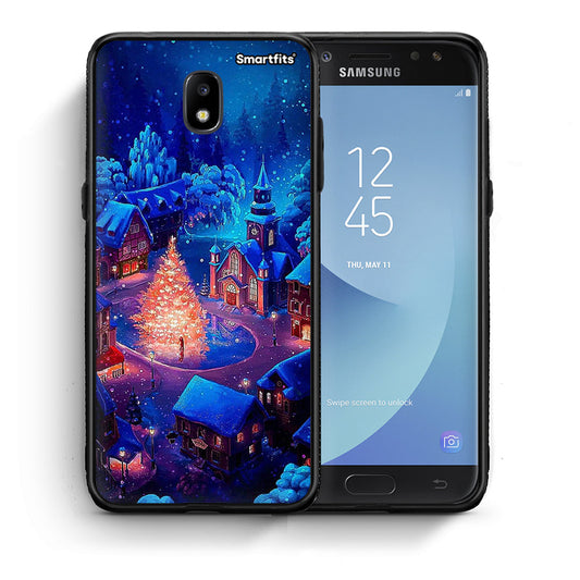 Θήκη Samsung J5 2017 Xmas Village από τη Smartfits με σχέδιο στο πίσω μέρος και μαύρο περίβλημα | Samsung J5 2017 Xmas Village case with colorful back and black bezels