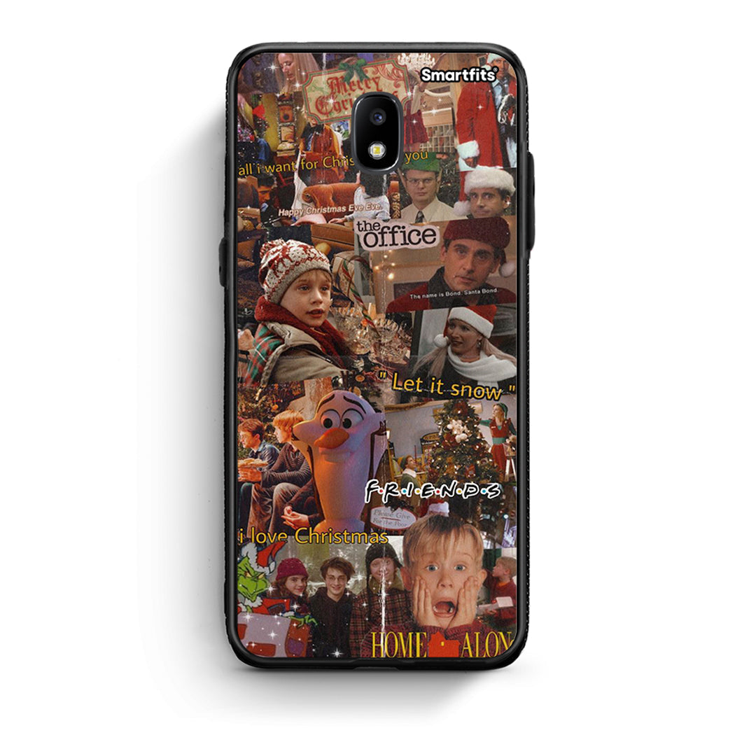 Samsung J7 2017 Xmas Wishes θήκη από τη Smartfits με σχέδιο στο πίσω μέρος και μαύρο περίβλημα | Smartphone case with colorful back and black bezels by Smartfits