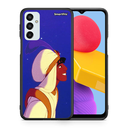 Θήκη Samsung M13 Alladin And Jasmine Love 1 από τη Smartfits με σχέδιο στο πίσω μέρος και μαύρο περίβλημα | Samsung M13 Alladin And Jasmine Love 1 case with colorful back and black bezels