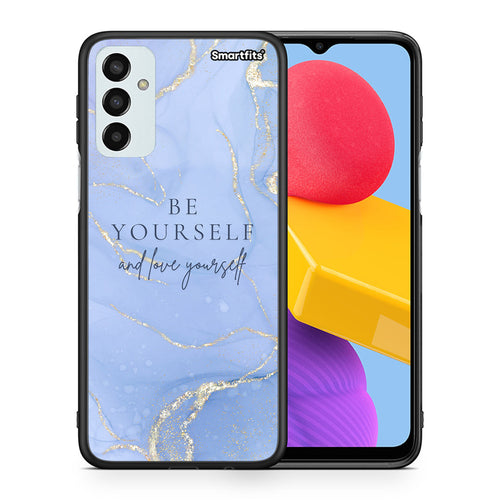 Θήκη Samsung M13 Be Yourself από τη Smartfits με σχέδιο στο πίσω μέρος και μαύρο περίβλημα | Samsung M13 Be Yourself case with colorful back and black bezels