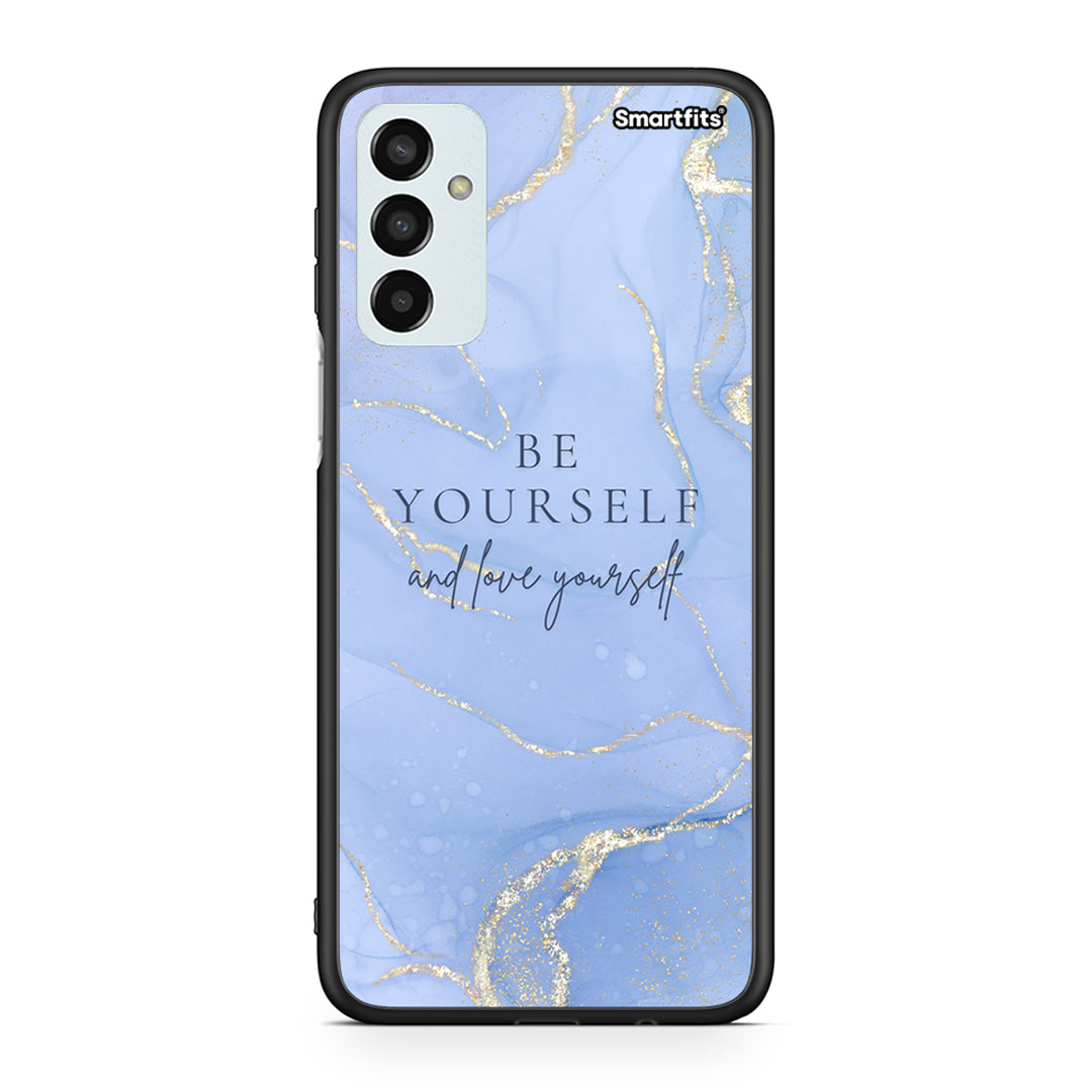 Samsung M13 Be Yourself θήκη από τη Smartfits με σχέδιο στο πίσω μέρος και μαύρο περίβλημα | Smartphone case with colorful back and black bezels by Smartfits