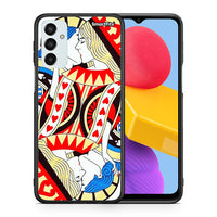 Thumbnail for Θήκη Samsung M13 Card Love από τη Smartfits με σχέδιο στο πίσω μέρος και μαύρο περίβλημα | Samsung M13 Card Love case with colorful back and black bezels
