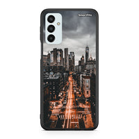 Thumbnail for Samsung M13 City Lights θήκη από τη Smartfits με σχέδιο στο πίσω μέρος και μαύρο περίβλημα | Smartphone case with colorful back and black bezels by Smartfits
