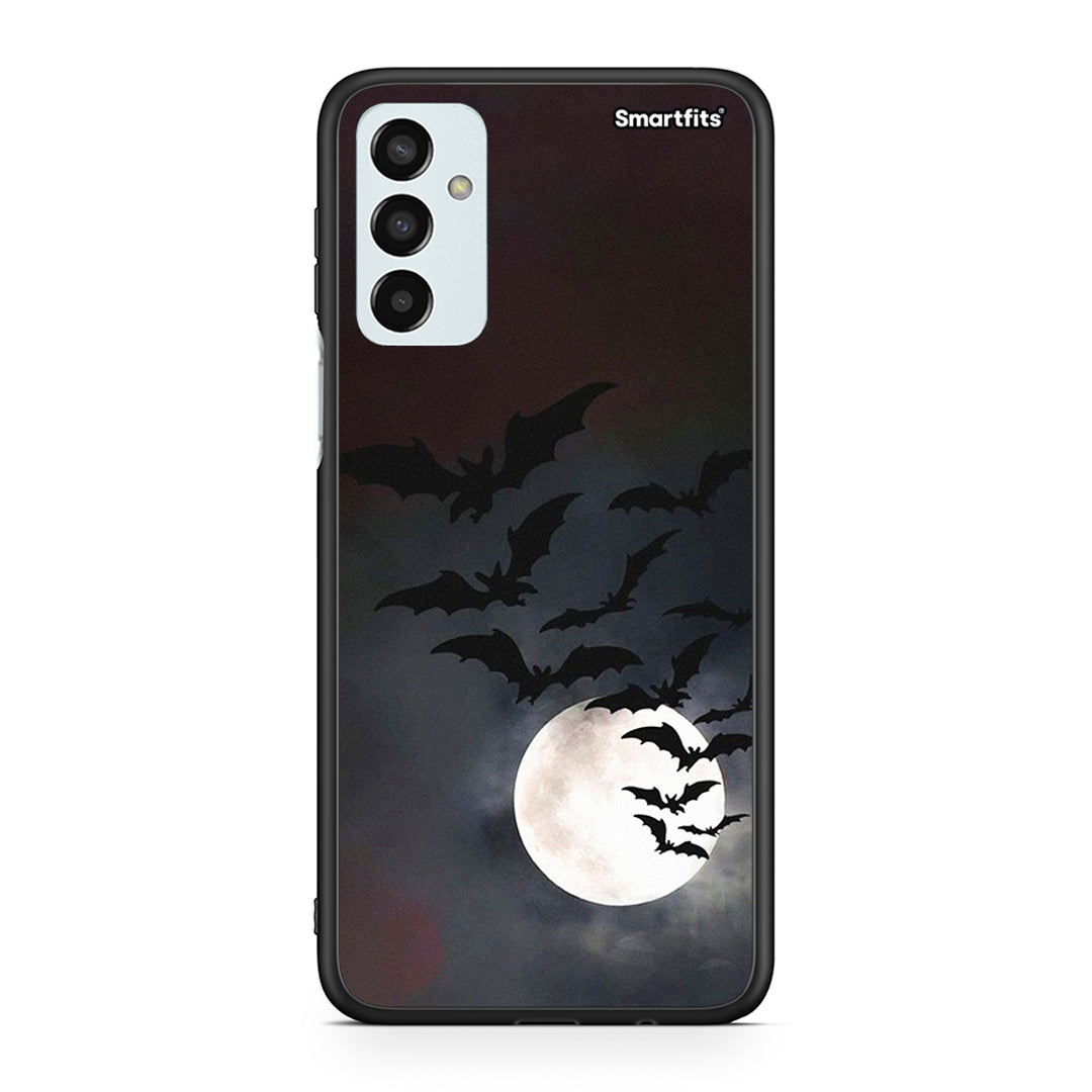 Samsung M13 Halloween Bat Night θήκη από τη Smartfits με σχέδιο στο πίσω μέρος και μαύρο περίβλημα | Smartphone case with colorful back and black bezels by Smartfits