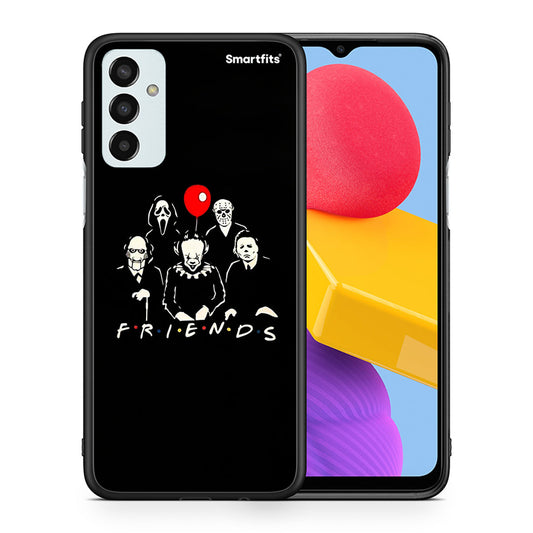 Θήκη Samsung M13 Halloween Friends από τη Smartfits με σχέδιο στο πίσω μέρος και μαύρο περίβλημα | Samsung M13 Halloween Friends case with colorful back and black bezels