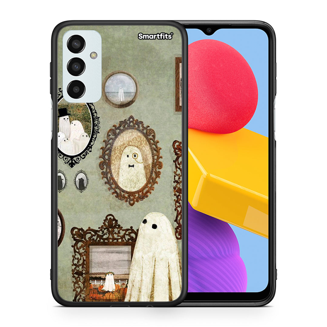 Θήκη Samsung M13 Halloween Ghost Season από τη Smartfits με σχέδιο στο πίσω μέρος και μαύρο περίβλημα | Samsung M13 Halloween Ghost Season case with colorful back and black bezels