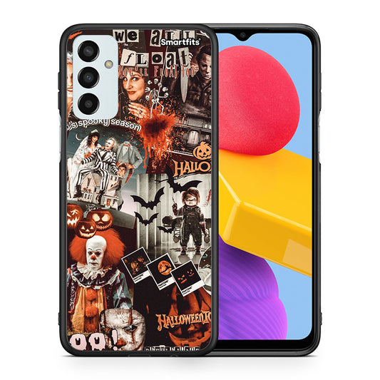 Θήκη Samsung M13 Halloween Spooky Season από τη Smartfits με σχέδιο στο πίσω μέρος και μαύρο περίβλημα | Samsung M13 Halloween Spooky Season case with colorful back and black bezels