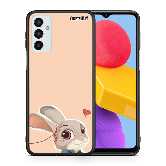 Θήκη Samsung M13 Nick Wilde And Judy Hopps Love 2 από τη Smartfits με σχέδιο στο πίσω μέρος και μαύρο περίβλημα | Samsung M13 Nick Wilde And Judy Hopps Love 2 case with colorful back and black bezels