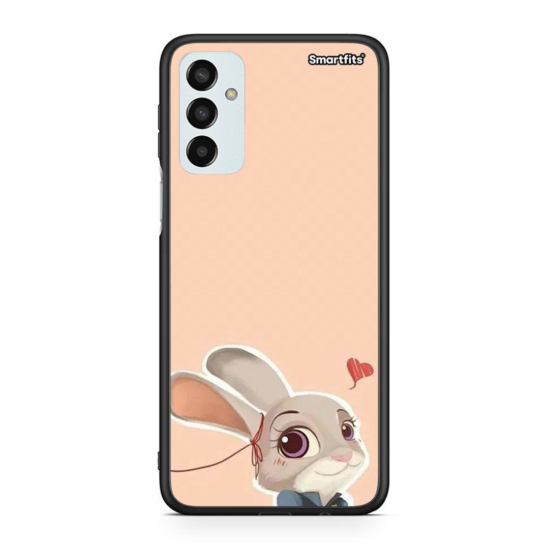 Samsung M13 Nick Wilde And Judy Hopps Love 2 θήκη από τη Smartfits με σχέδιο στο πίσω μέρος και μαύρο περίβλημα | Smartphone case with colorful back and black bezels by Smartfits