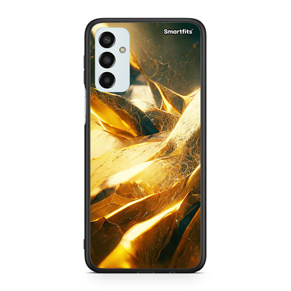 Samsung M13 Real Gold θήκη από τη Smartfits με σχέδιο στο πίσω μέρος και μαύρο περίβλημα | Smartphone case with colorful back and black bezels by Smartfits