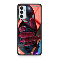 Thumbnail for Samsung M13 Spider Hand θήκη από τη Smartfits με σχέδιο στο πίσω μέρος και μαύρο περίβλημα | Smartphone case with colorful back and black bezels by Smartfits