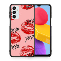Thumbnail for Θήκη Samsung M13 XOXO Lips από τη Smartfits με σχέδιο στο πίσω μέρος και μαύρο περίβλημα | Samsung M13 XOXO Lips case with colorful back and black bezels