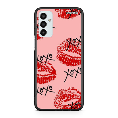Samsung M13 XOXO Lips θήκη από τη Smartfits με σχέδιο στο πίσω μέρος και μαύρο περίβλημα | Smartphone case with colorful back and black bezels by Smartfits