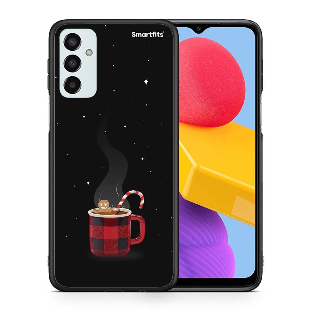 Θήκη Samsung M13 Xmas Bathing από τη Smartfits με σχέδιο στο πίσω μέρος και μαύρο περίβλημα | Samsung M13 Xmas Bathing case with colorful back and black bezels
