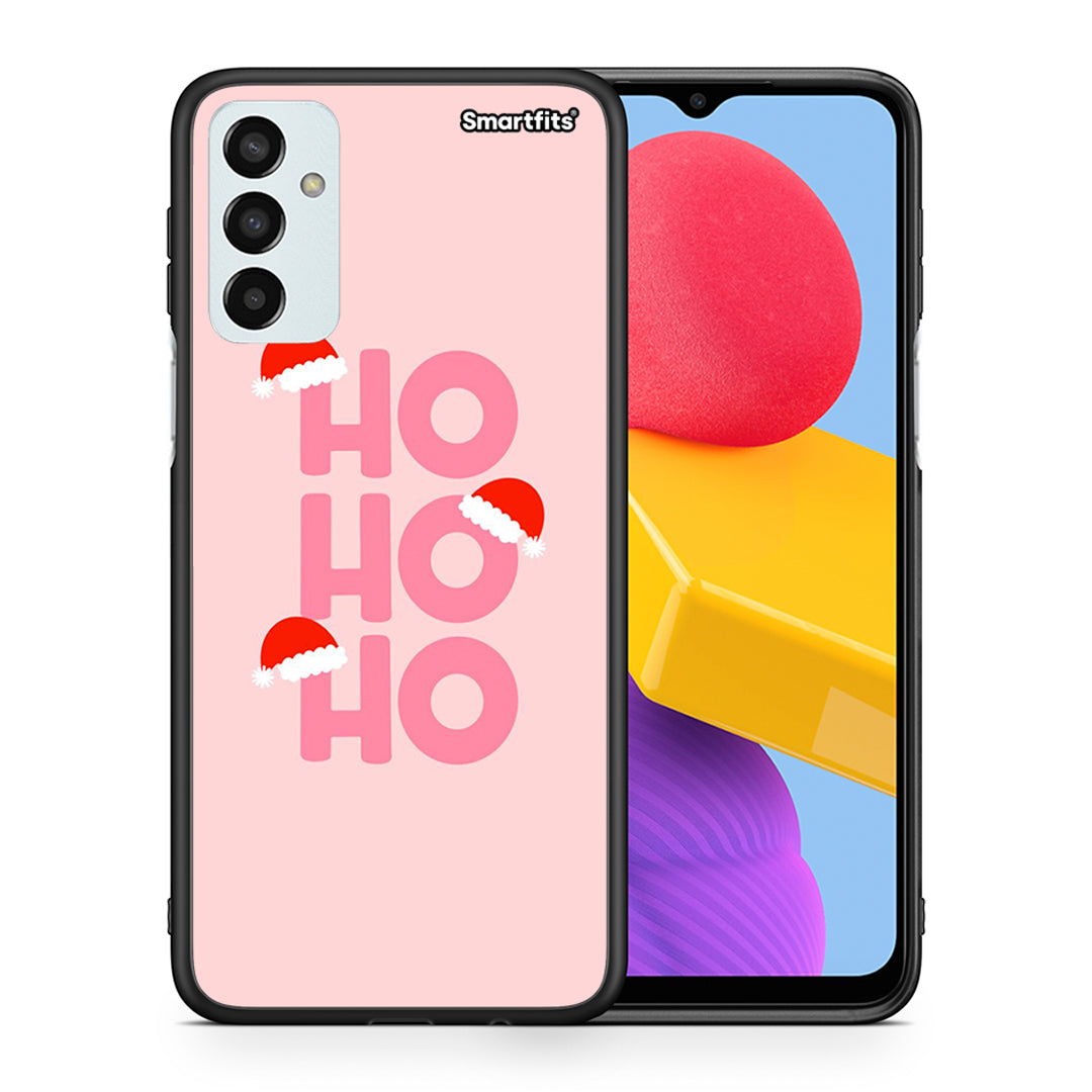 Θήκη Samsung M13 Xmas Ho Ho Ho από τη Smartfits με σχέδιο στο πίσω μέρος και μαύρο περίβλημα | Samsung M13 Xmas Ho Ho Ho case with colorful back and black bezels